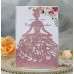Laser Cut Wedding Invitation Card Valentine's Day Beautiful Girl
